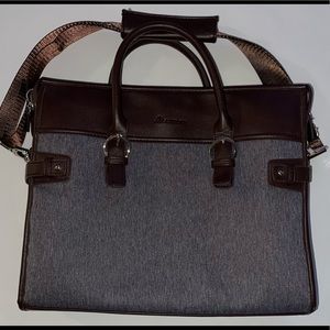 Setton Brothers Laptop/tablet Shoulder bag Brown/tan cloth Fits 14” laptop